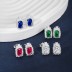 Vintage Rectangle Zirconia Stud Earring 40200338