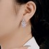 Luxury Oval Zirconia Flower Stud Earring 40200341