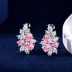 Luxury Oval Zirconia Flower Stud Earring 40200341