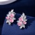 Luxury Oval Zirconia Flower Stud Earring 40200341