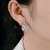 Luxury Oval Zirconia Flower Stud Earring 40200341