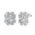 Luxury Rectangle Zirconia Stud Earring 40200342