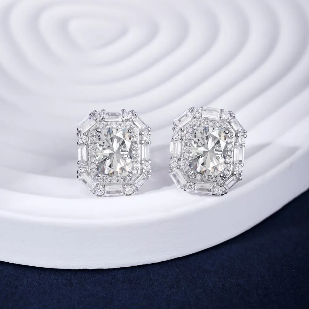 Luxury Rectangle Zirconia Stud Earring 40200342 - image4