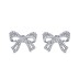 Elegant Zirconia bowknot Stud Earring 40200344