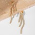 Shiny Zirconia Tassel Party Stud Earring 40200348