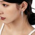 Shiny Zirconia Tassel Party Stud Earring 40200348