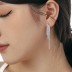 Shiny Zirconia Tassel Party Stud Earring 40200348