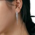 Shiny Zirconia Tassel Party Stud Earring 40200348