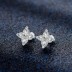 8A Four-pointed Star Zirconia Party Stud Earring 40200349