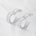 Luxury Zirconia Heart Stud Hoop Earring 40200351