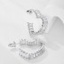 Luxury Zirconia Heart Stud Hoop Earring 40200351