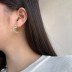 Luxury Zirconia Heart Stud Hoop Earring 40200351