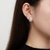 Luxury Zirconia Rectangle Flower Stud Earring 40200353