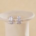 Luxury Zirconia Rectangle Flower Stud Earring 40200353