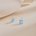 Luxury Zirconia Square Stud Earring 40200354