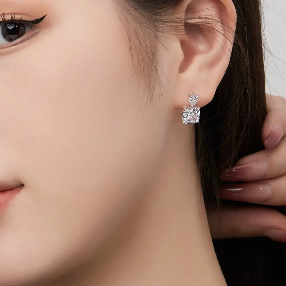 Luxury Zirconia Square Stud Earring 40200354 - image2
