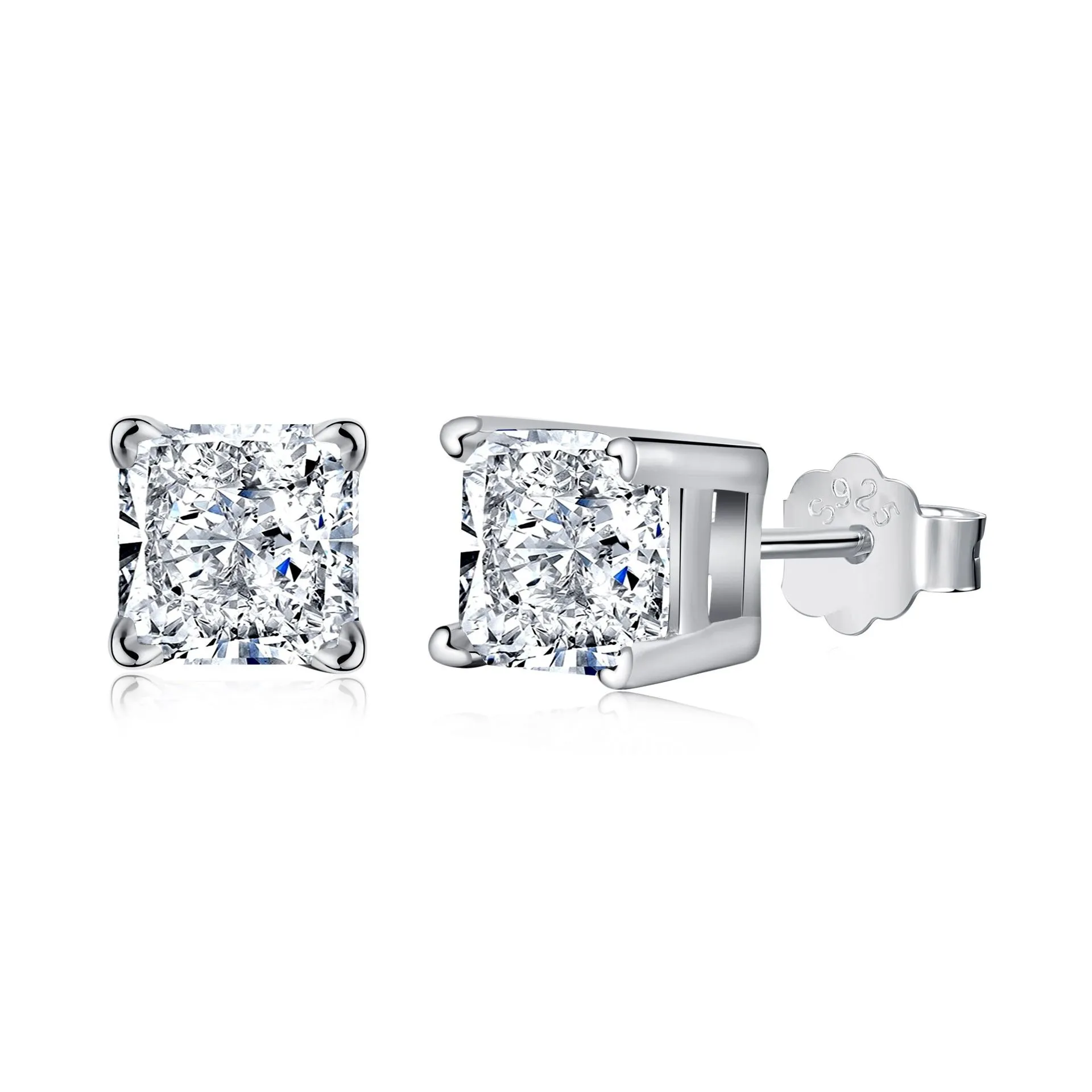 8A Ice Flower Cut Zirconia Stud Earring 40200358