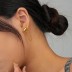 Unique Zirconia Chain Tassel Stud Earrings 40200360