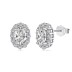 Vintage Oval Zirconia Stud Earrings 40200363