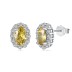 Vintage Oval Zirconia Stud Earrings 40200363