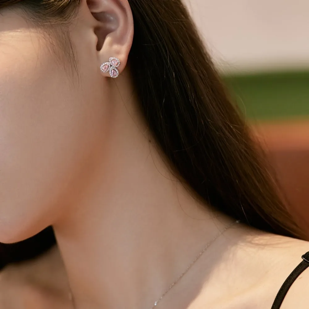 Cluster Teardrop Zirconia Party Stud Earrings 40200367 - image4