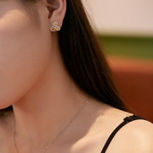 Cluster Teardrop Zirconia Party Stud Earrings 40200367