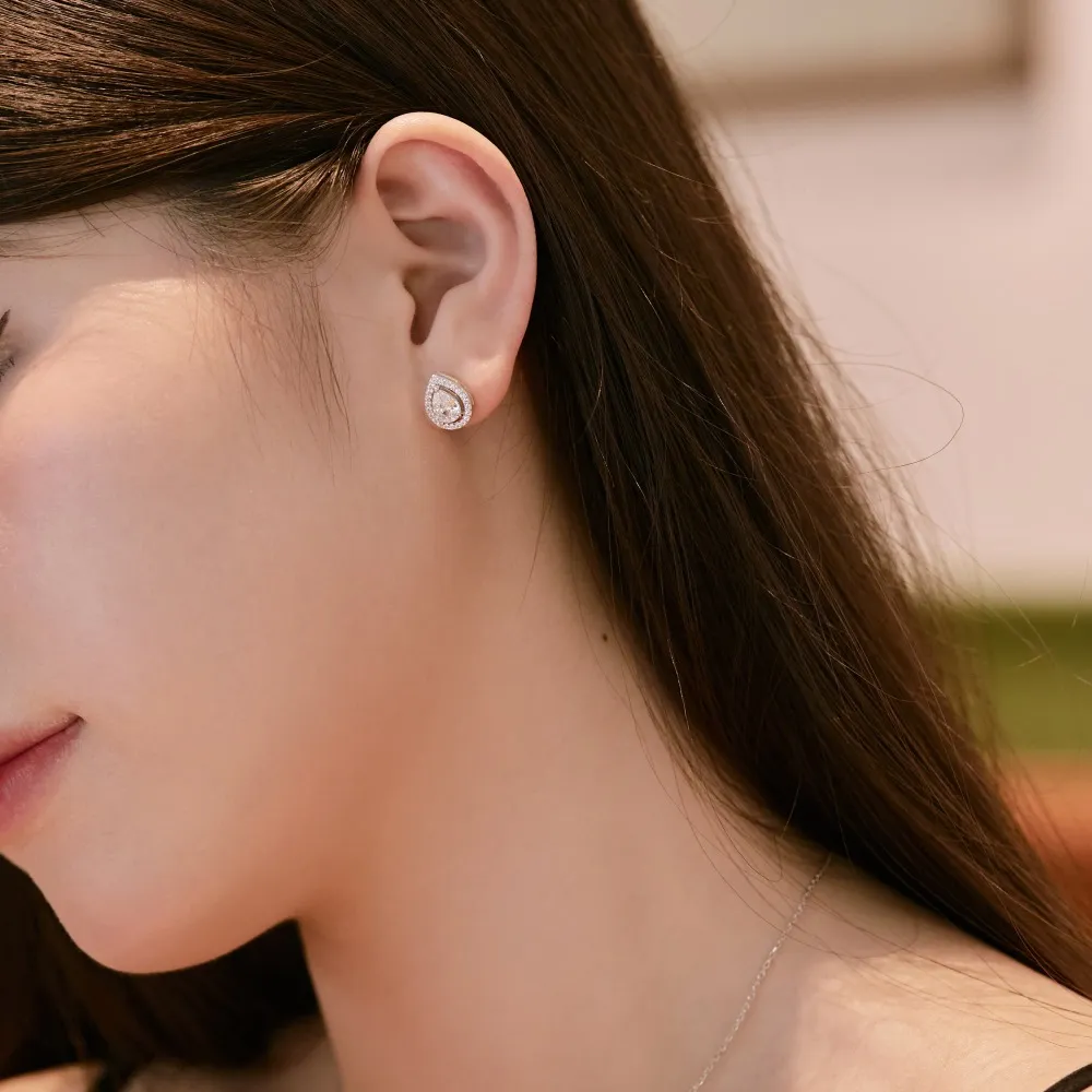Vintage Teardrop Zirconia Party Stud Earrings 40200370 - image1
