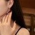 Classical Round Zirconia Party Stud Earrings 40200371