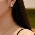 Luxury Emerald Zirconia Bow Party Stud Earrings 40200373