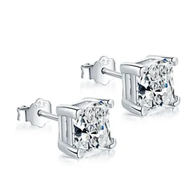 Minimalism 5A Square Zirconia Party Stud Earrings 40200376