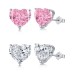 Sparkle 8A Heart Zirconia Wedding Party Stud Earrings 40200378