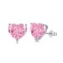 Sparkle 8A Heart Zirconia Wedding Party Stud Earrings 40200378