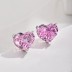 Sparkle 8A Heart Zirconia Wedding Party Stud Earrings 40200378