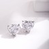 Sparkle 8A Heart Zirconia Wedding Party Stud Earrings 40200378