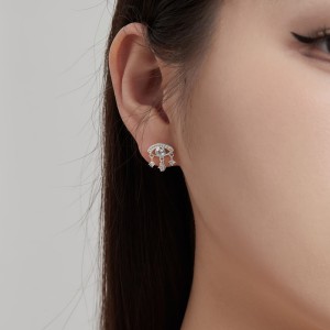 Vintage Evil Eye Zirconia Tassel Stud Earrings 40200379