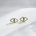 Evil Eye Blue Zirconia Stud Earrings 40200380
