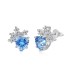 Sparkle Love Heart Zirconia Party Stud Earrings 40200382