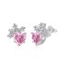 Sparkle Love Heart Zirconia Party Stud Earrings 40200382