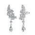 Cluster Teardrop Zirconia Wedding Party Stud Earrings 40200383