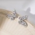 Luxury Full Zirconia Butterfly Party Stud Earrings 40200388