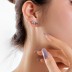 Asymmetric Teardrop Zirconia Party Stud Earrings 40200389