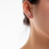 Asymmetric Teardrop Zirconia Party Stud Earrings 40200389
