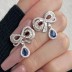 Vintage Bow Teardrop Zirconia Party Stud Earrings 40200390