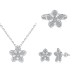 Sparkle Zirconia Flower Stud Earrings 40200391