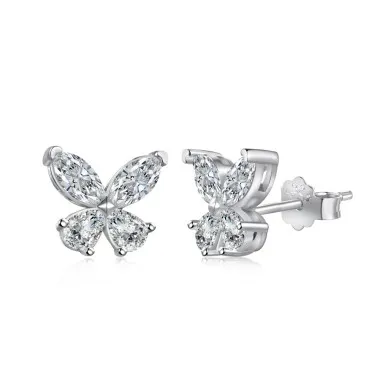 Sparkle Zirconia Butterfly Party Stud Earrings 40200392