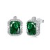 Vintage Rectangle Zirconia Stud Earring 40200393