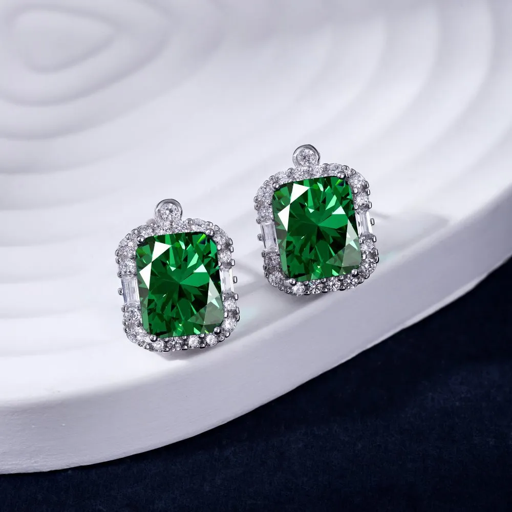 Vintage Rectangle Zirconia Stud Earring 40200393 - image4