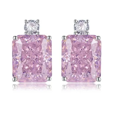 8A Rectangle Zirconia Party Stud Earring 40200395