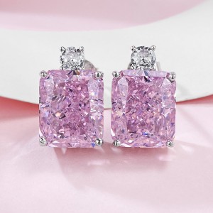 8A Rectangle Zirconia Party Stud Earring 40200395