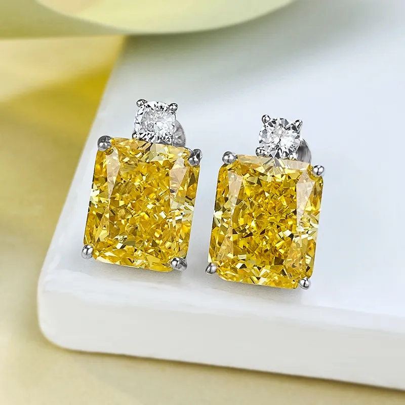 8A Rectangle Zirconia Party Stud Earring 40200395 - image2